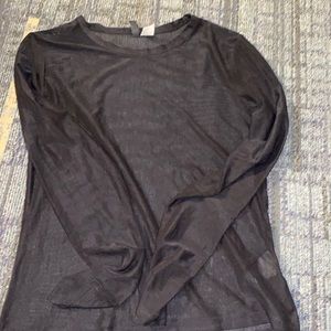 Sheer black long sleeve top